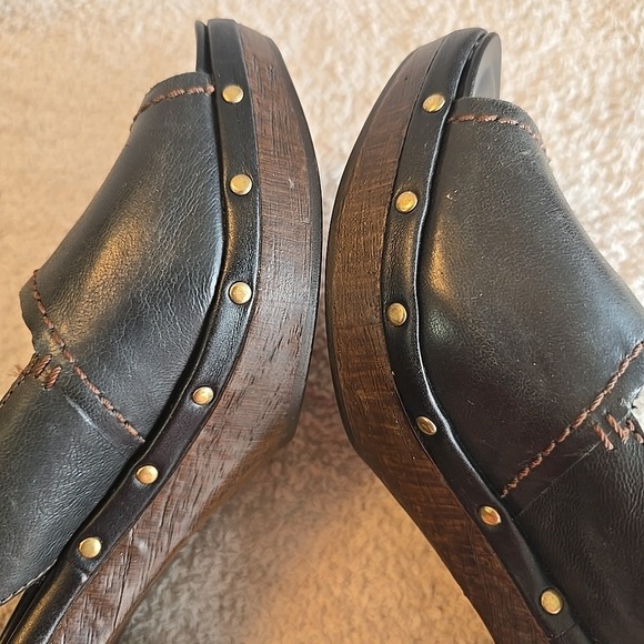 Naturalizer N5 Contour Honey Heeled Platform Slingback Sandals Black Leather 7 - Picture 10 of 16